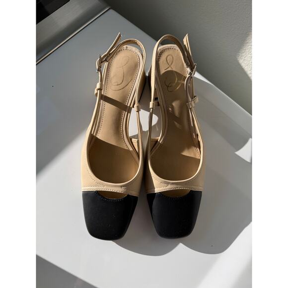 Sam Edelman Tarra Slingback Pumps Sand Leather Size 6.5 - Picture 8 of 11